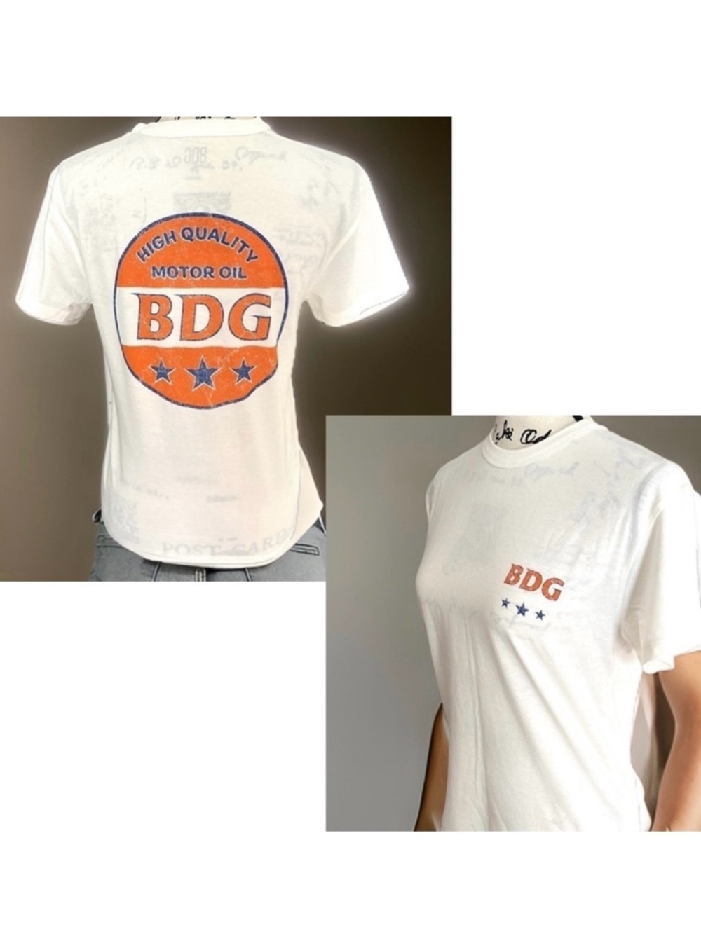 🔴 5 for $10 ONE BDG Urban Outfitters High Quality Motor Oil Graphic T-Shirt S